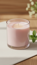 Artisan Blush Pink Candle in Glass Jar