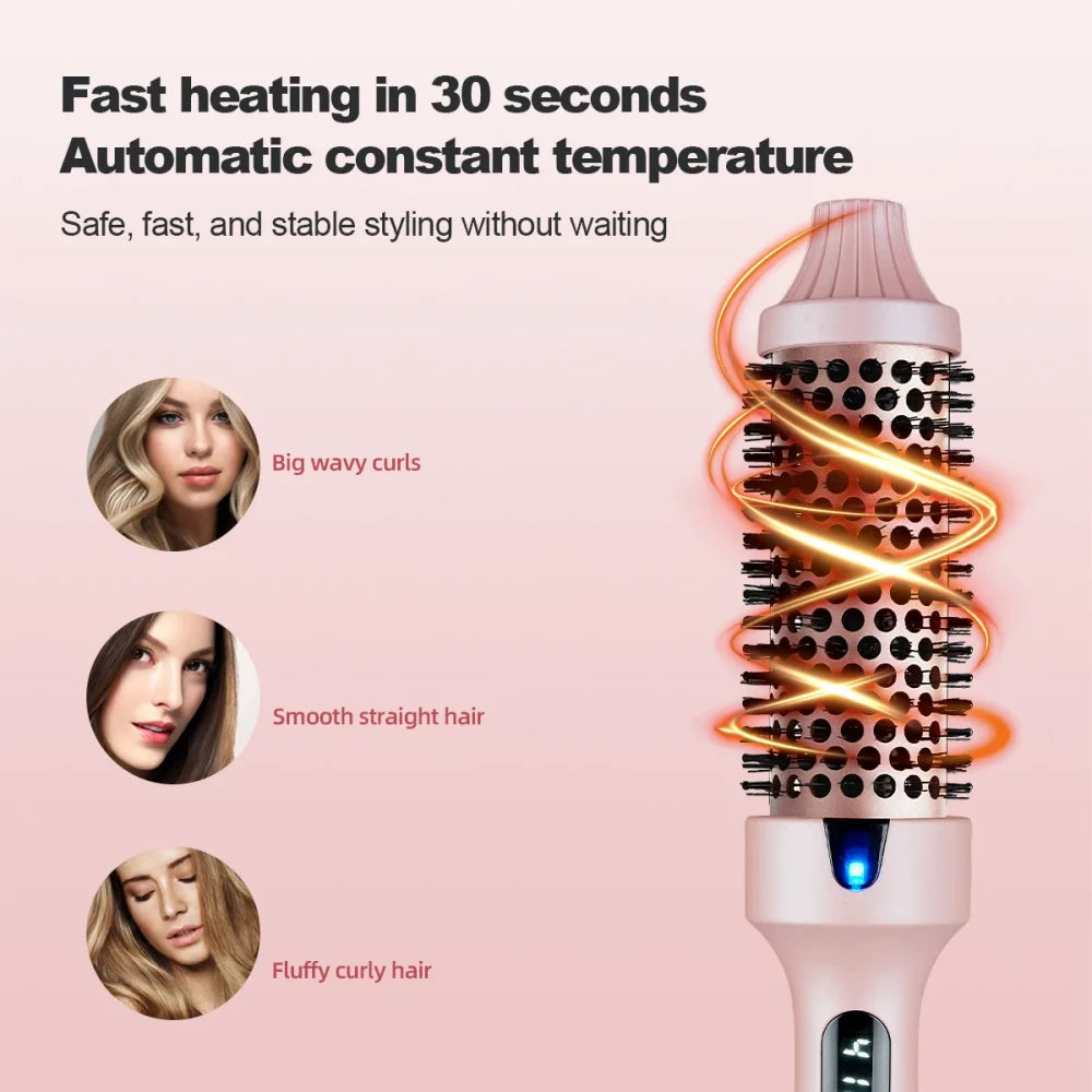 Dual Purpose Hair Straightening Curling Brush