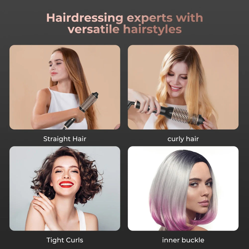 Dual Purpose Hair Straightening Curling Brush