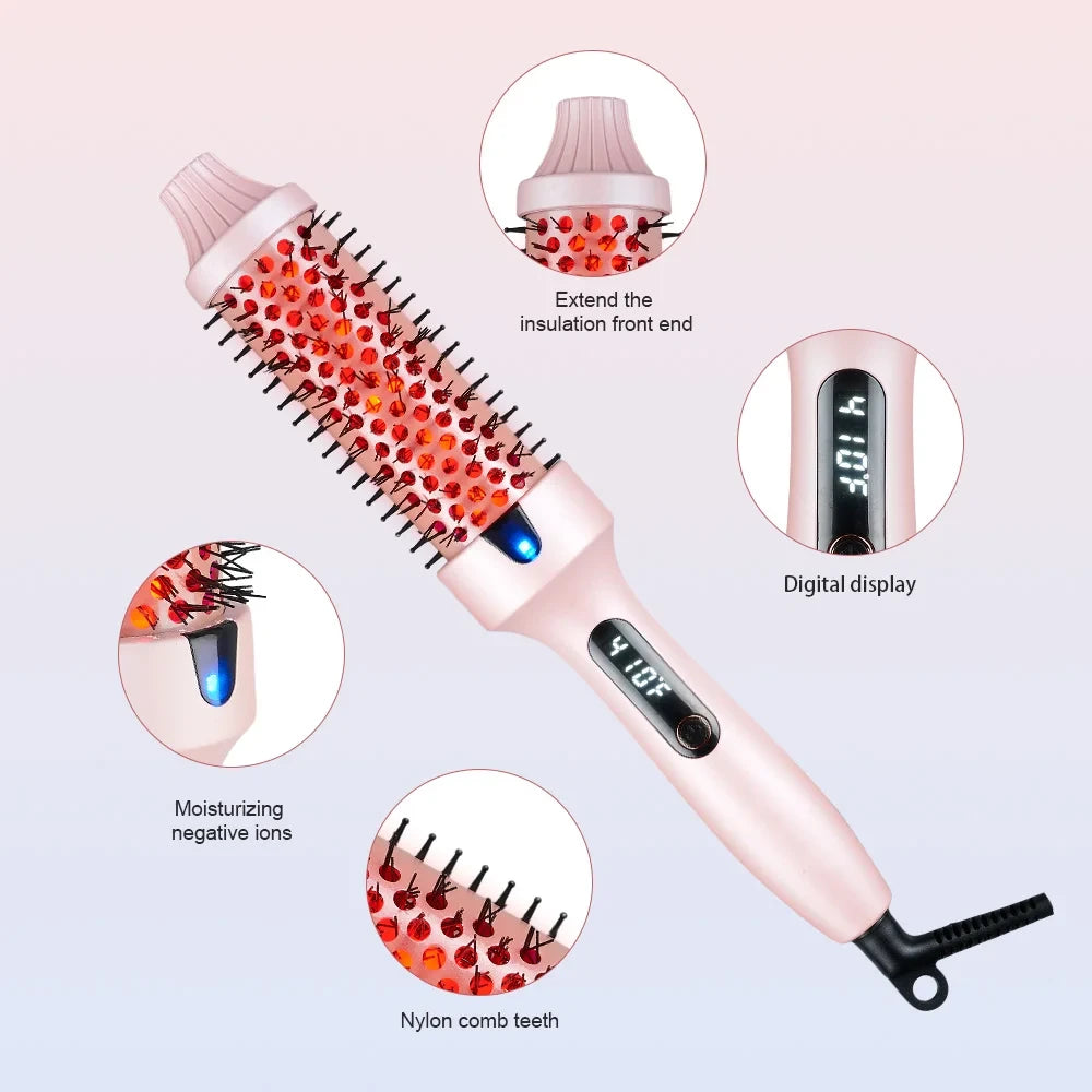 Dual Purpose Hair Straightening Curling Brush