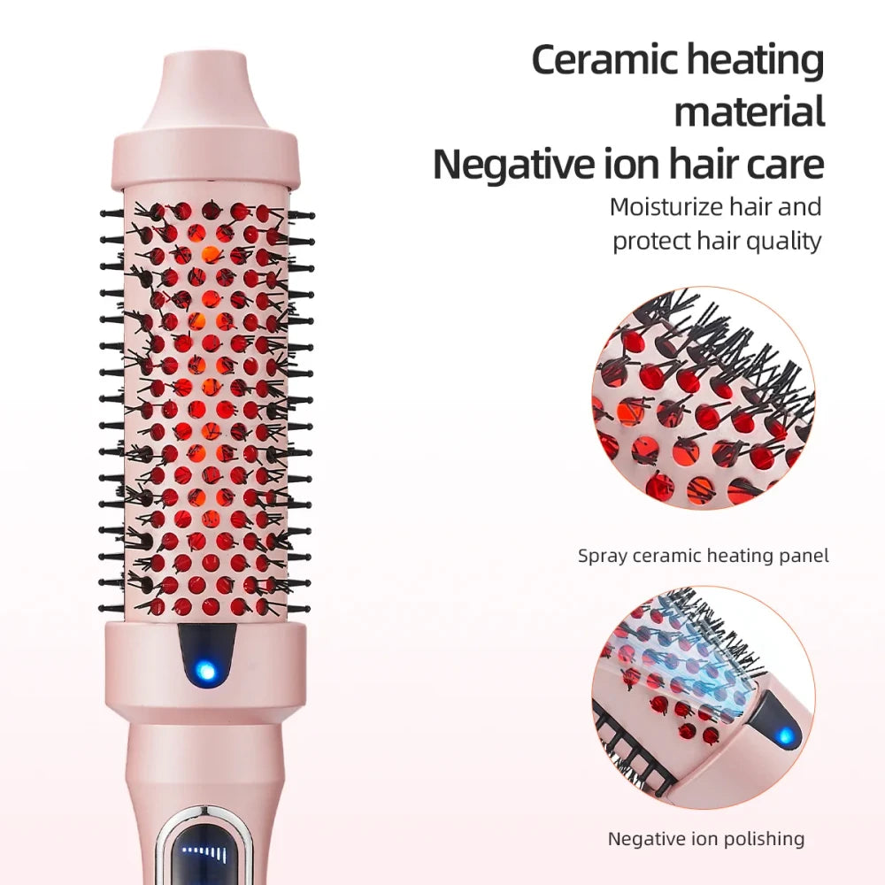 Dual Purpose Hair Straightening Curling Brush