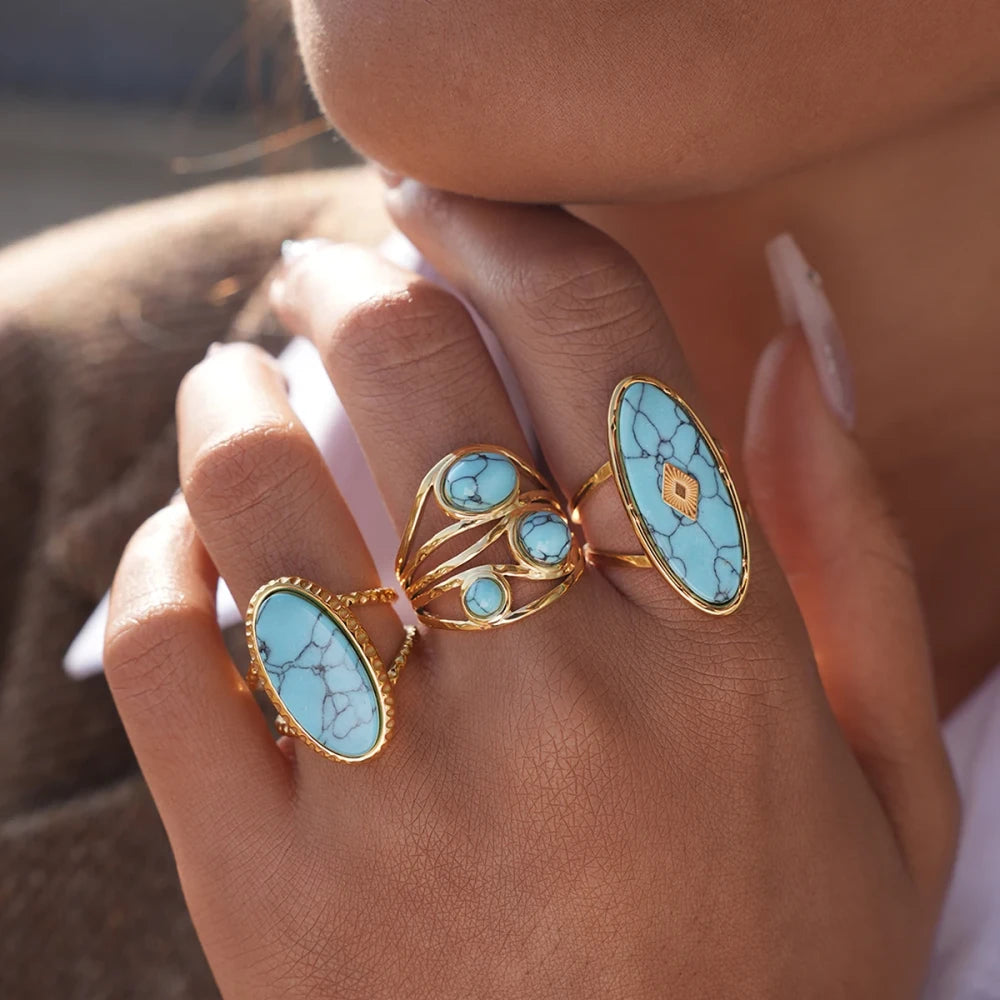 Adjustable Geometric Gold Ring