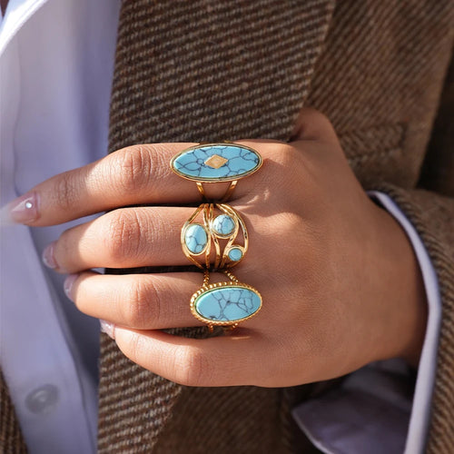 Adjustable Geometric Gold Ring