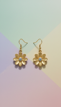 Bohemian Gold Daisy Earrings