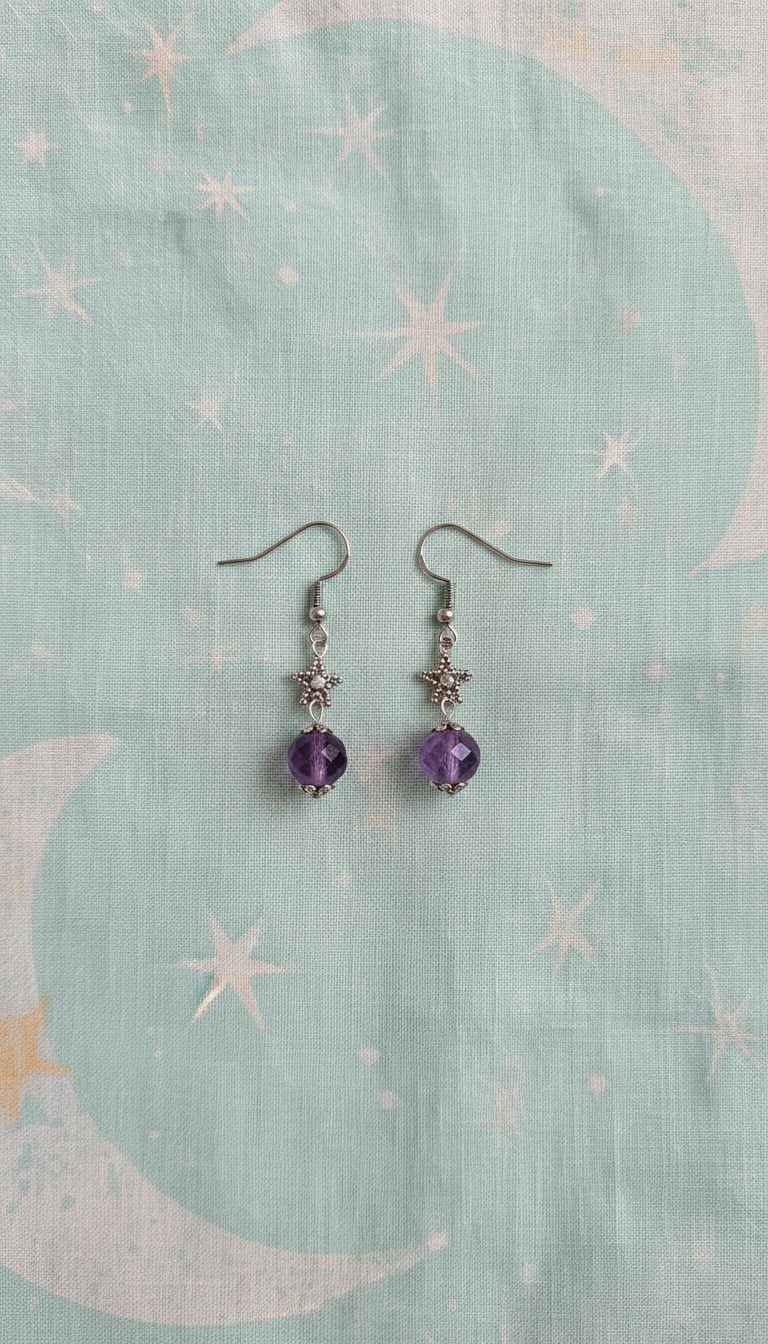 Starlight Lavender Drop Earrings
